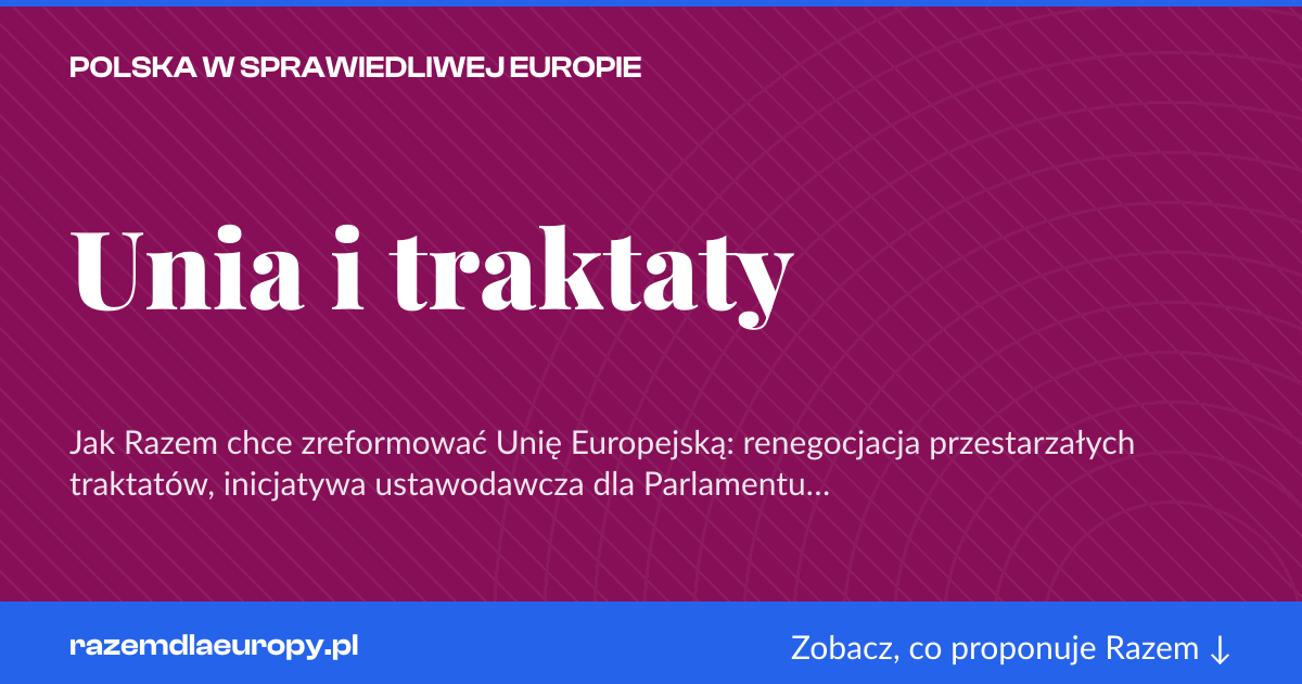 Karta social do udostępnienia: Unia i traktaty